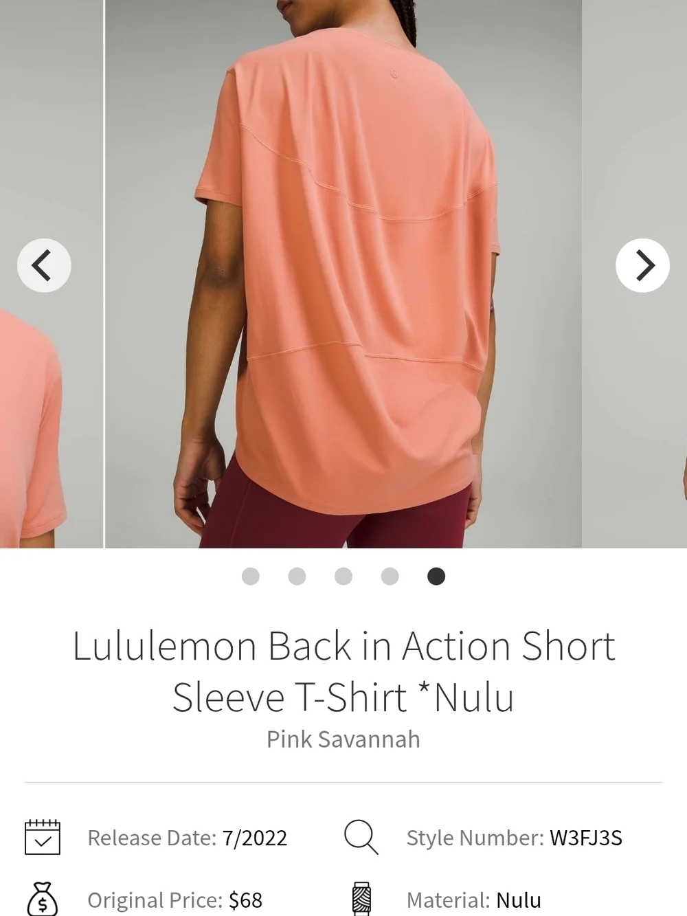 lululemon women's tank top Pink Savannah